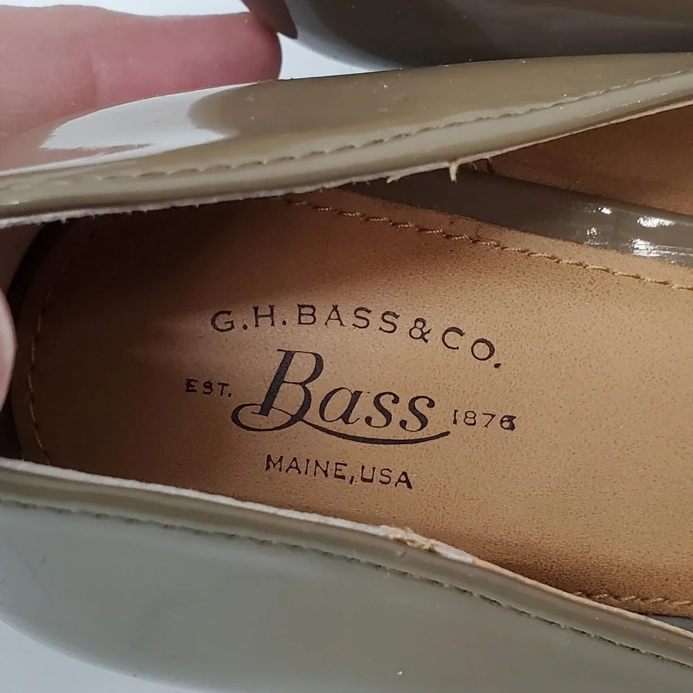 New G.H. Bass Pacey Nude Tan Faux Snakeskin Toe Heel Pumps 7M Grandma‎ Core